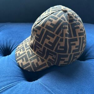 Fendi Brown FF Monogram Hat
